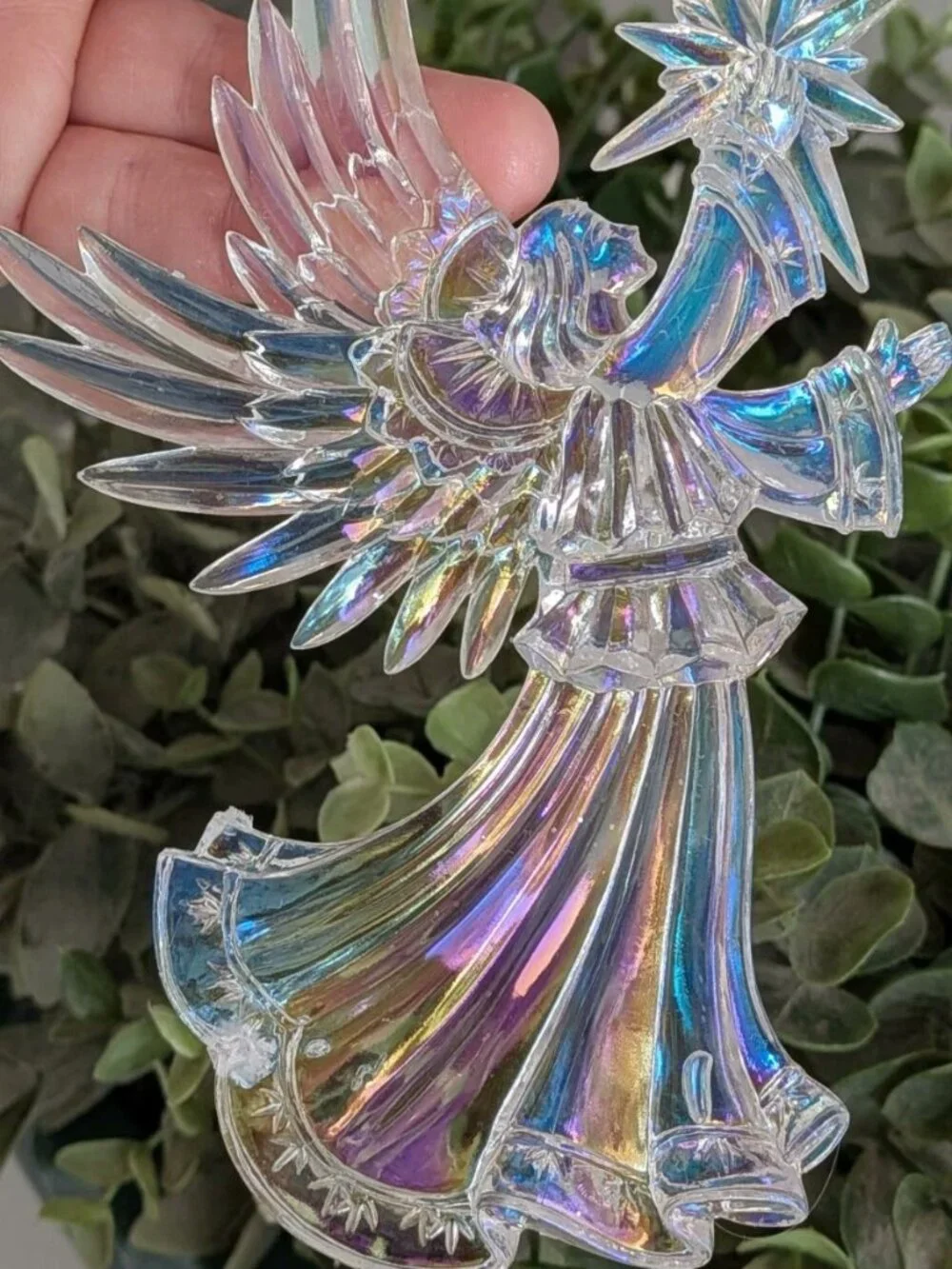 Set Of 3 Plastic Christmas Angel Ornaments